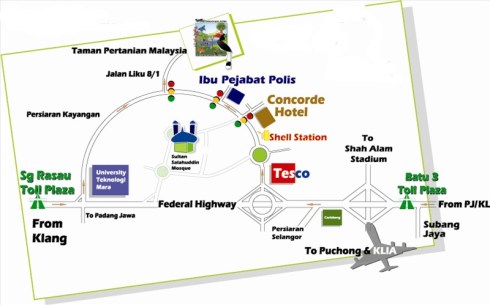 Map to Malaysia Agricultural Park